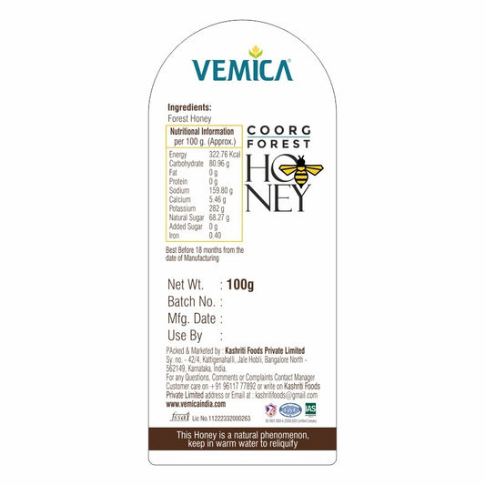 Buy Vemica Honey back side
