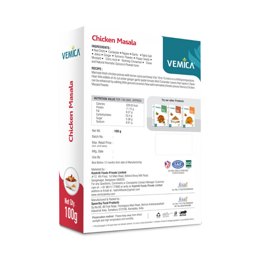 Chicken Masala Powder back side