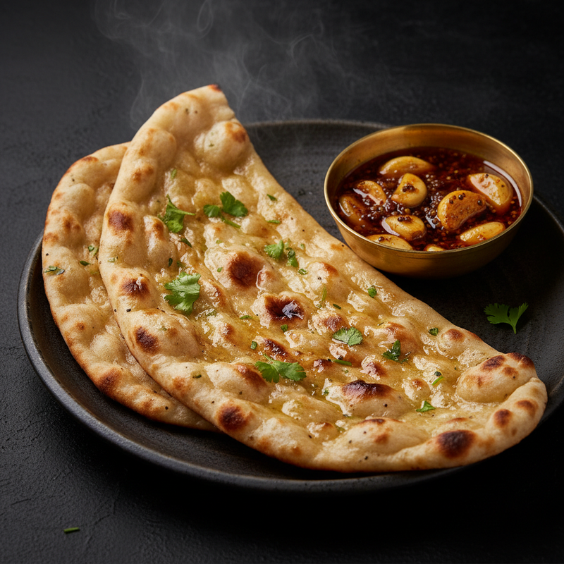Naan with Garlic Pickle