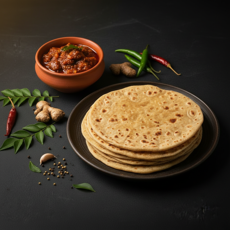 Roti with Homemade Pickle
