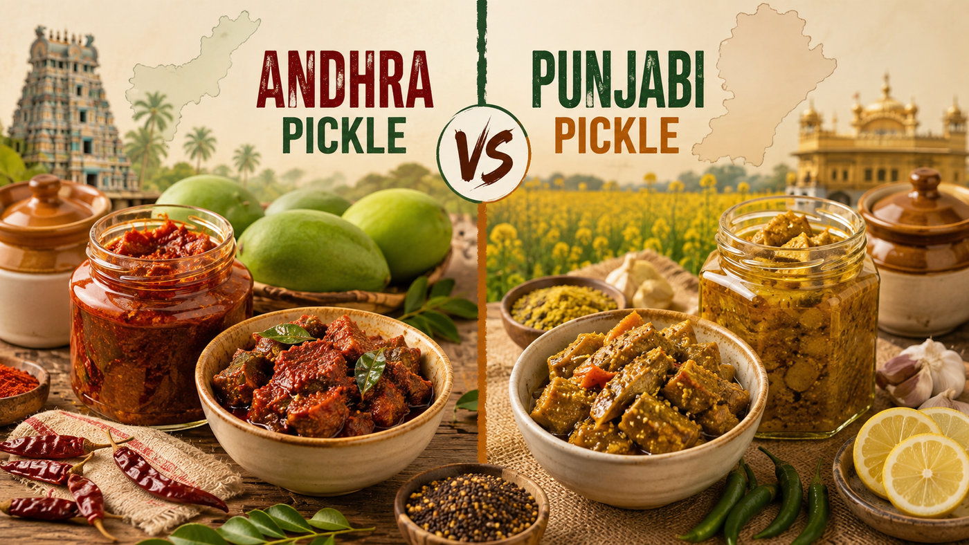 Andhra Pickle vs Punjabi Pickle
