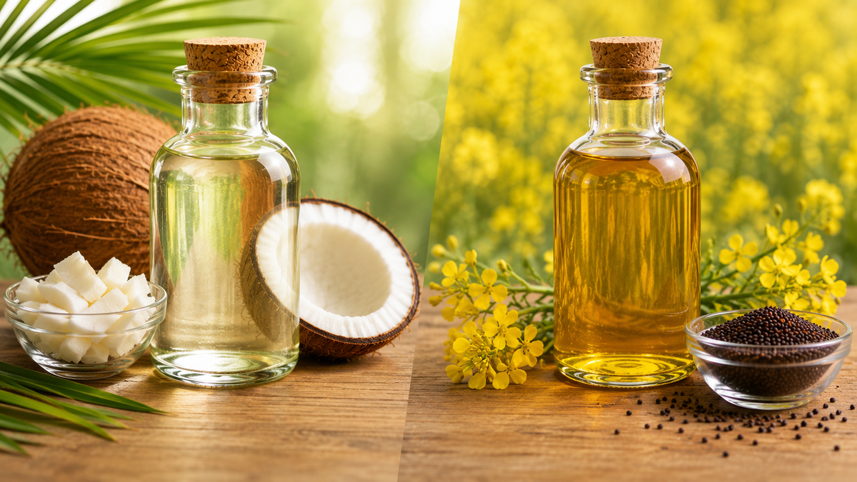 Coconut Oil vs Mustard Oil for Cooking