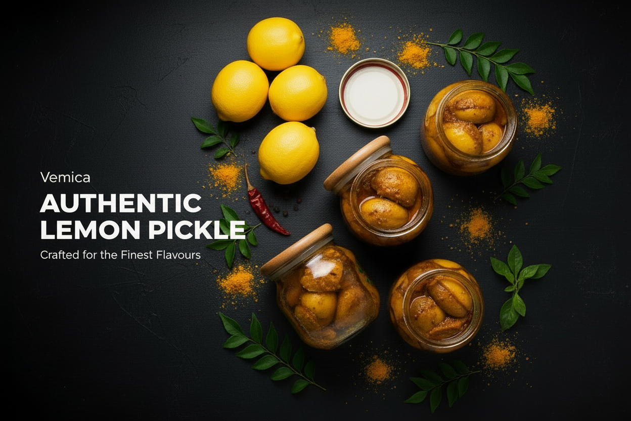 Vemica Authentic Lemon Pickle Banner