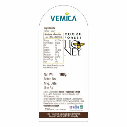 Buy Vemica Honey back side