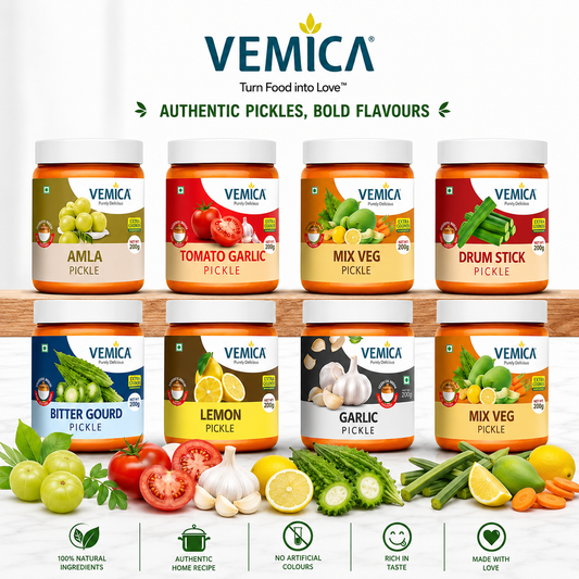 Andhra Special Pickle Combo (8 Pickles) | Authentic Andhra Pickles Collection