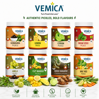 Andhra Special Pickle Combo (8 Pickles) | Authentic Andhra Pickles Collection