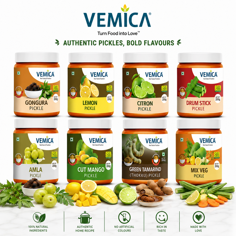 Andhra Special Pickle Combo (8 Pickles) | Authentic Andhra Pickles Collection