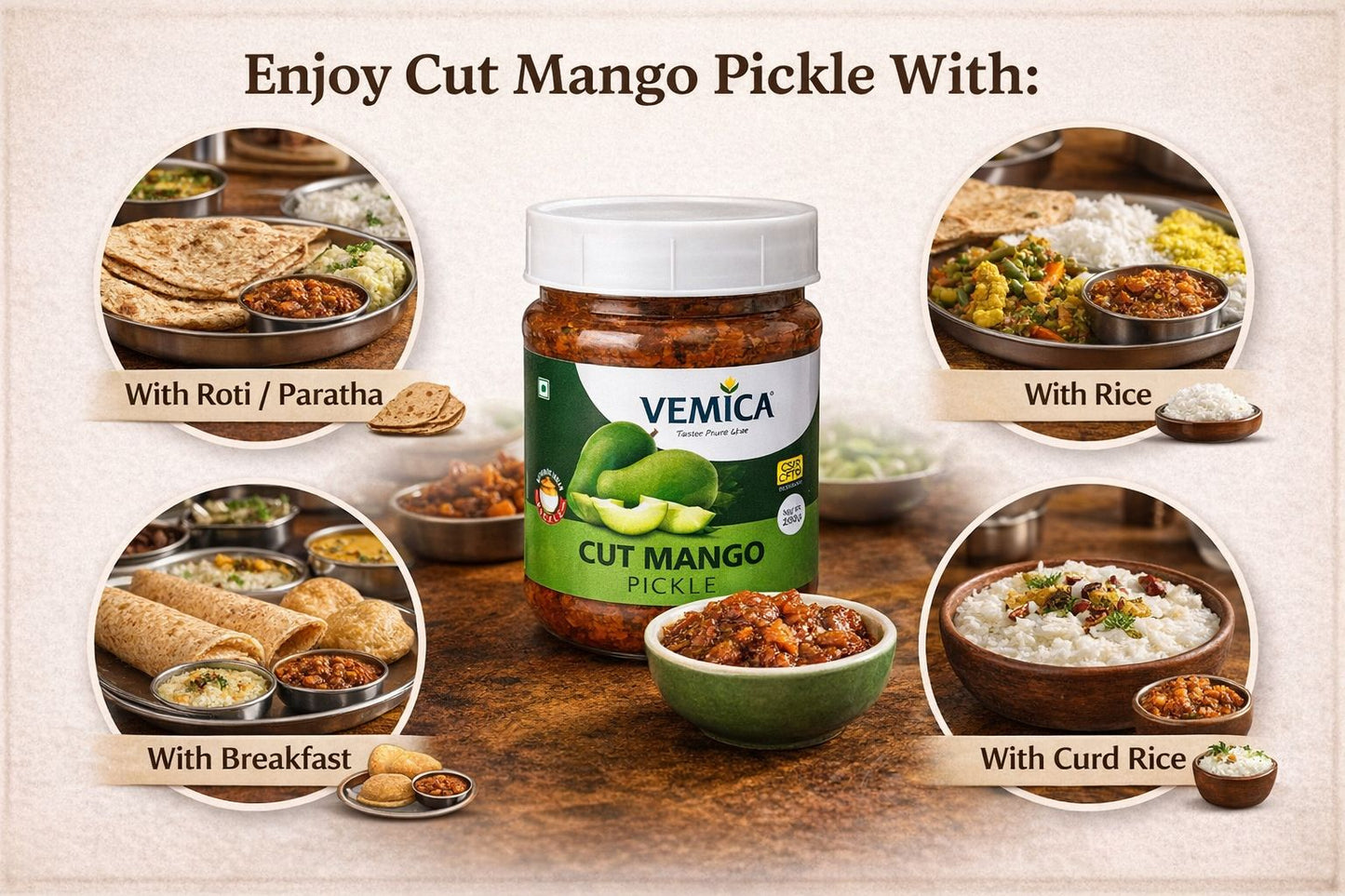 enjoy the cut mango pickle