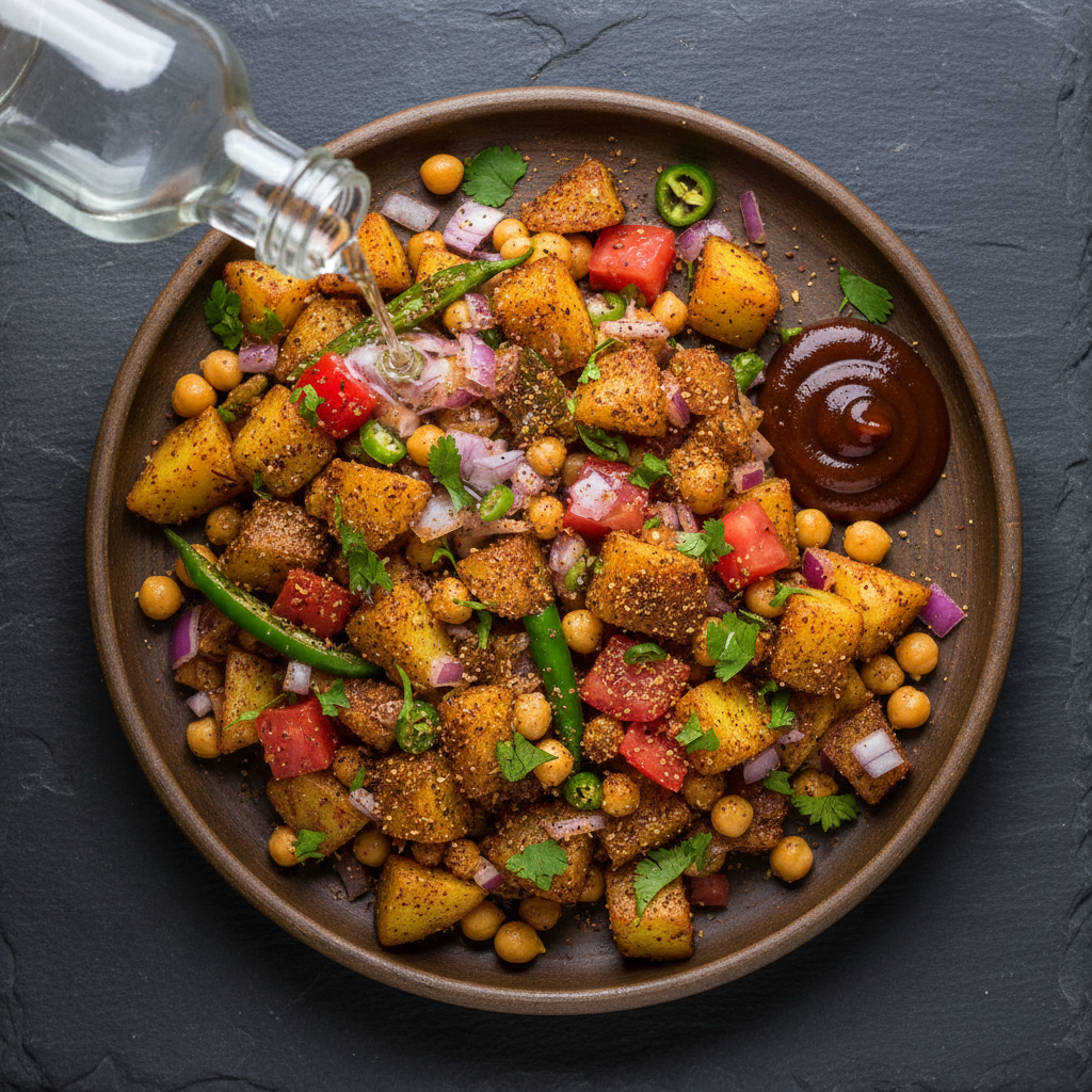 Aloo Chaat with White Vinegar