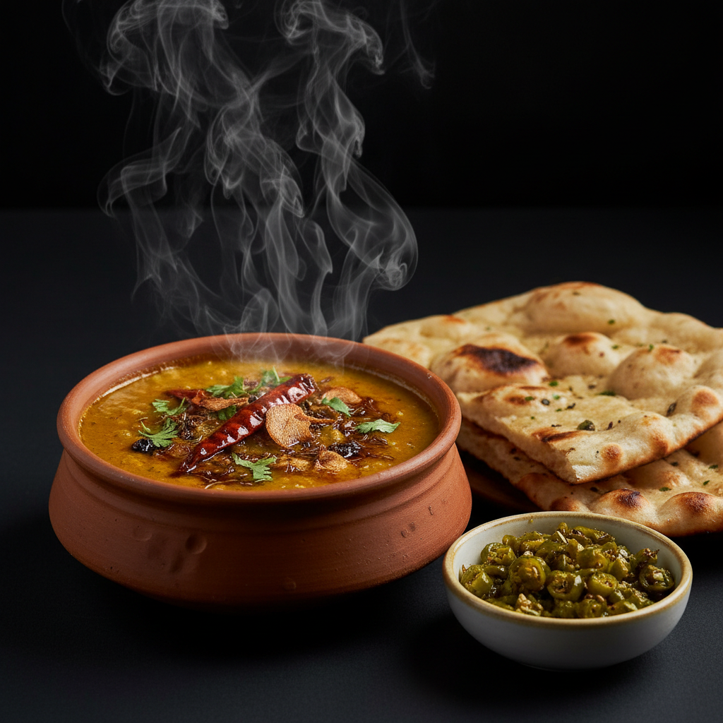 Dal Naan with Green Chilli Pickle