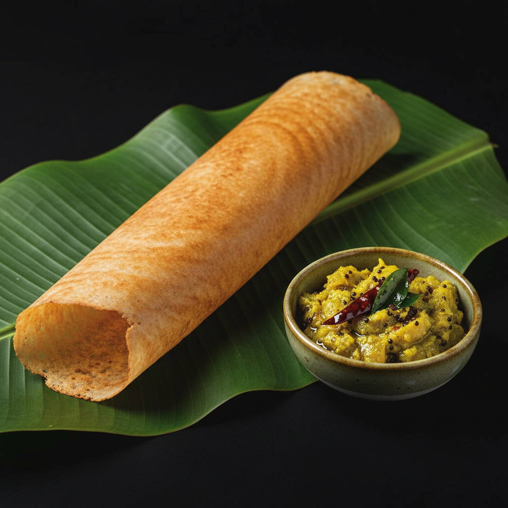 Dosa with Lemon Pickle