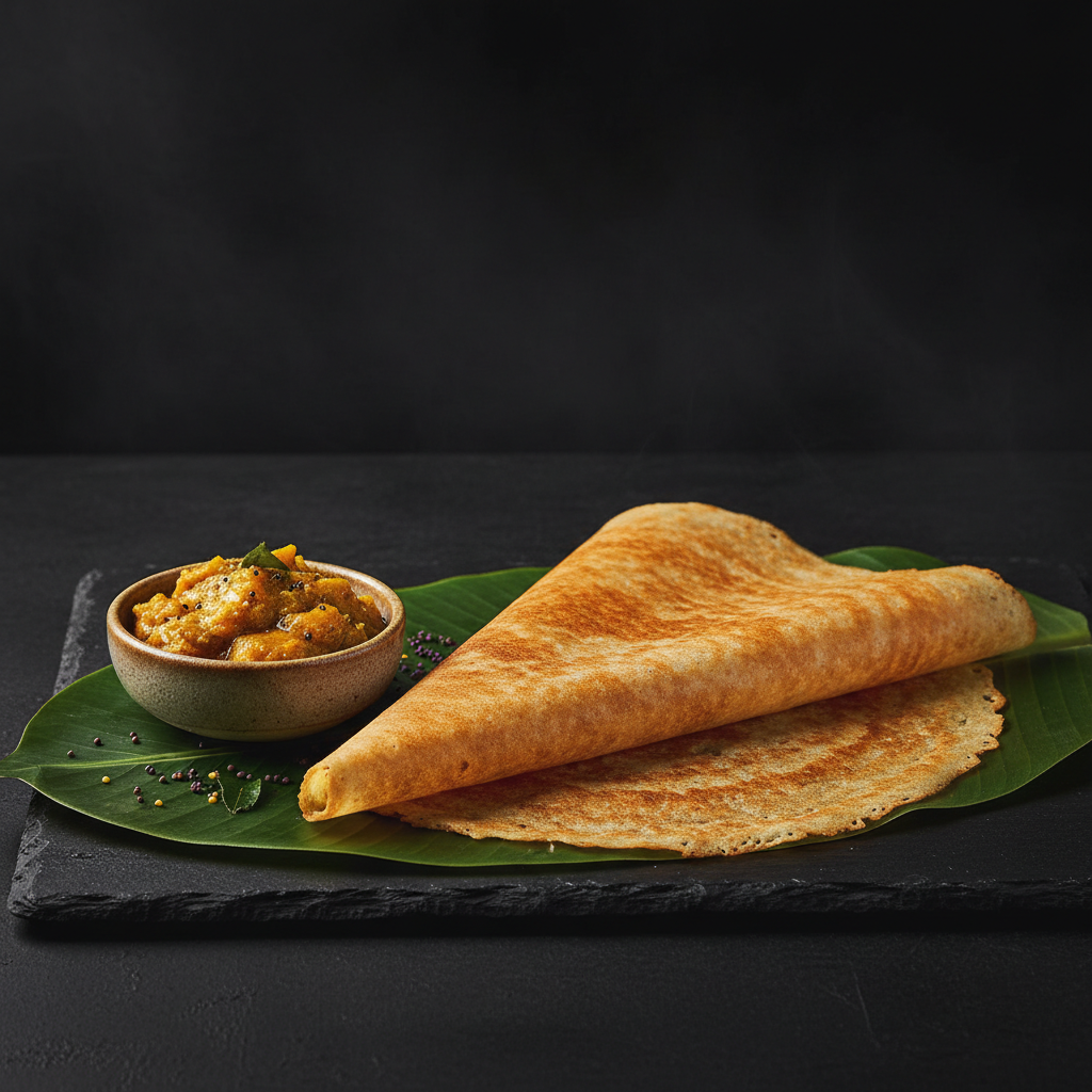 Dosa with Mango Pickle
