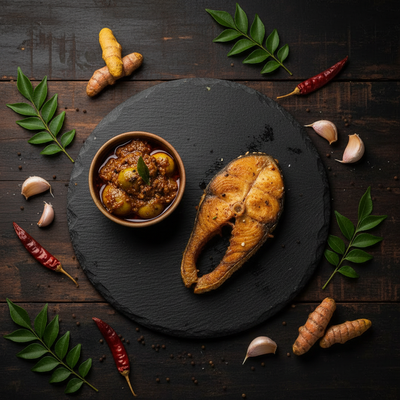 Fish with Lime Pickle