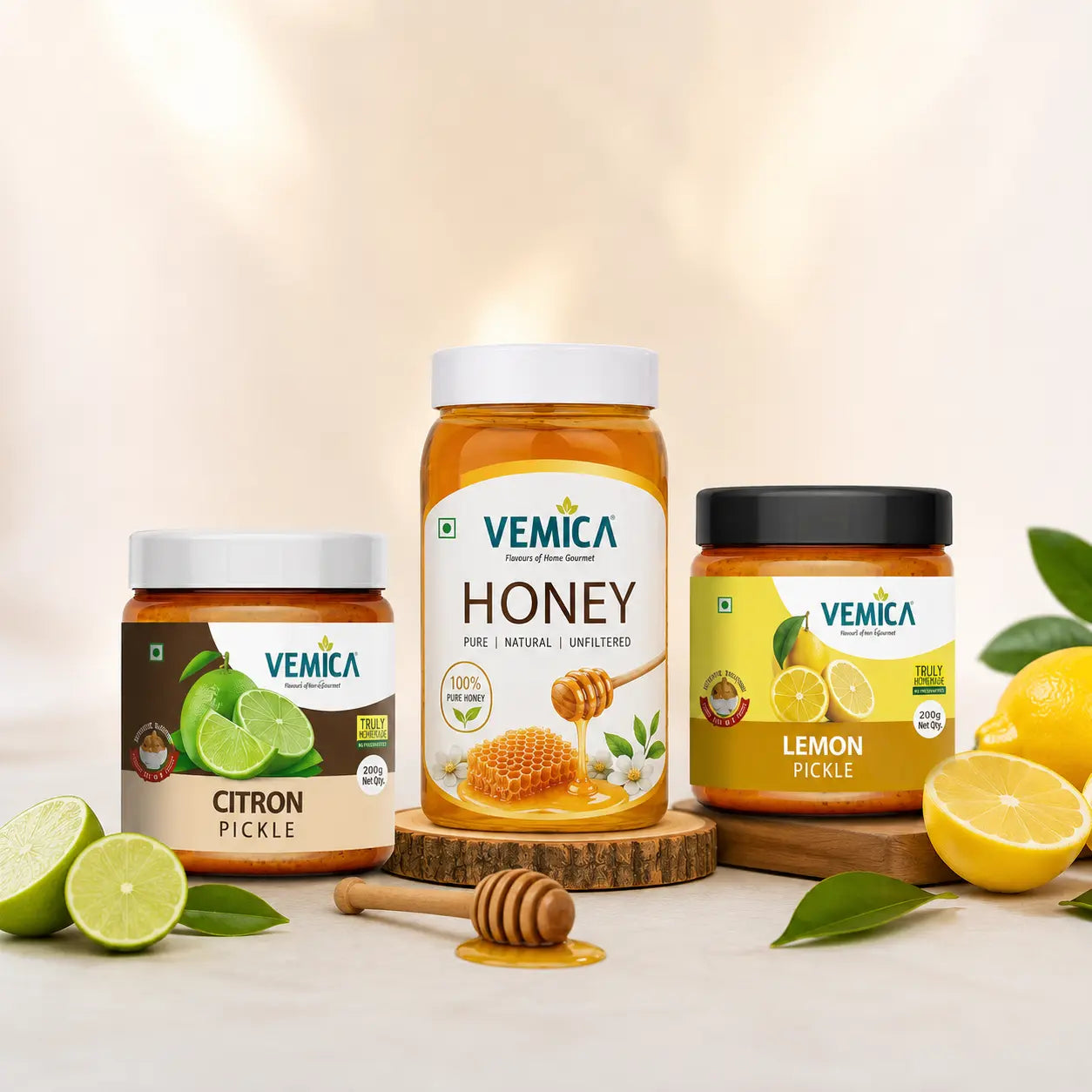 Detox & Digestion Combo – Lemon Pickle 200g, Citron Pickle 200g, & Honey 100g | Tangy Pickles and Digestive Rasam Pack