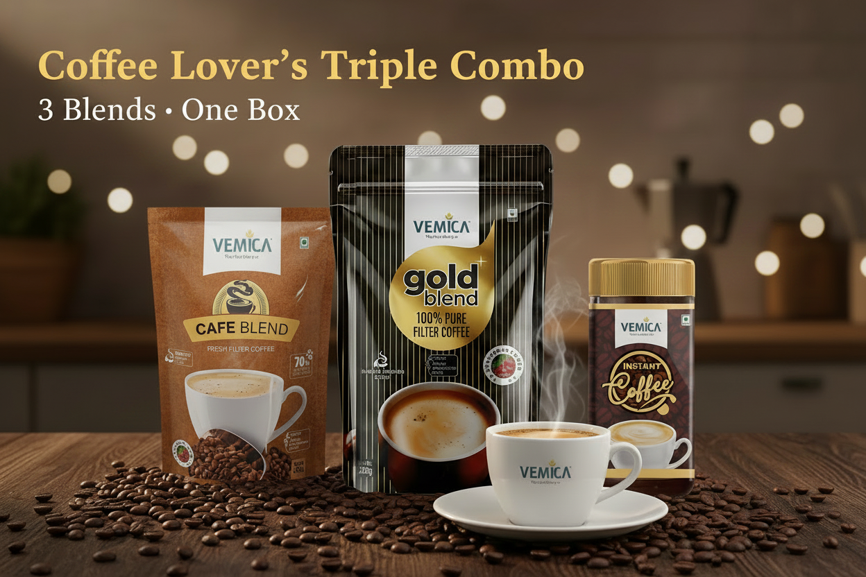 Coffee Lover's Triple Combo – Gold Blend 200g, cafe Blend 200g & Instant Coffee 100g