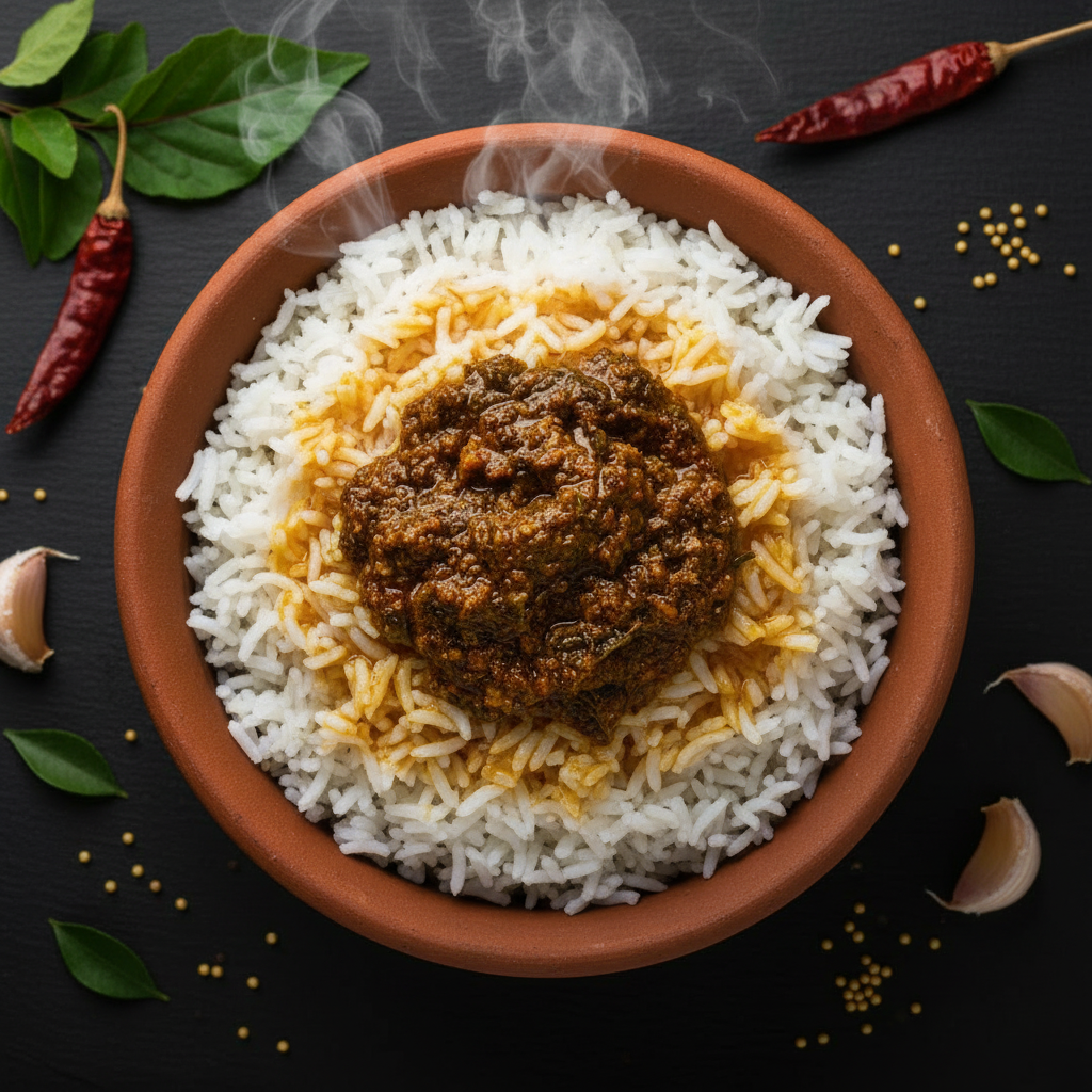 Rice with Gongura Pickle