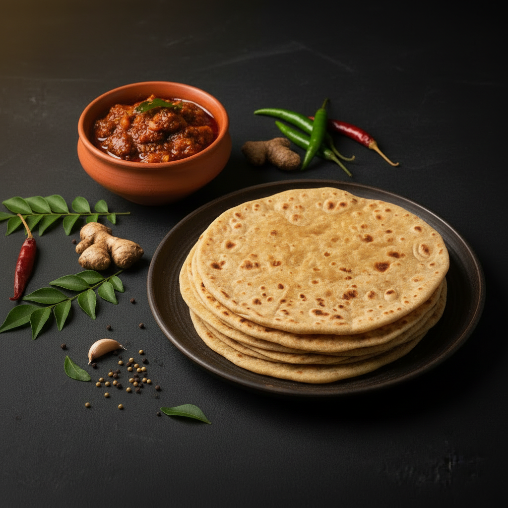Roti with Homemade Pickle