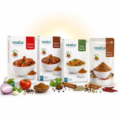Ultimate Meat and Biryani Masala Combo – Chicken Masala, Mutton Masala, Biryani & Pulav Masala & Garam Masala (4 x 100g)