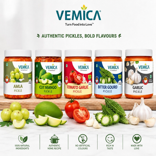 Vemica 5 pickle combo with 200gm labels