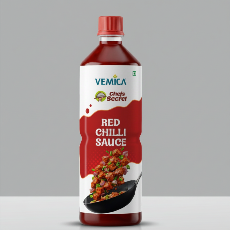 Vemica Red Chilli Sauce Left Angle