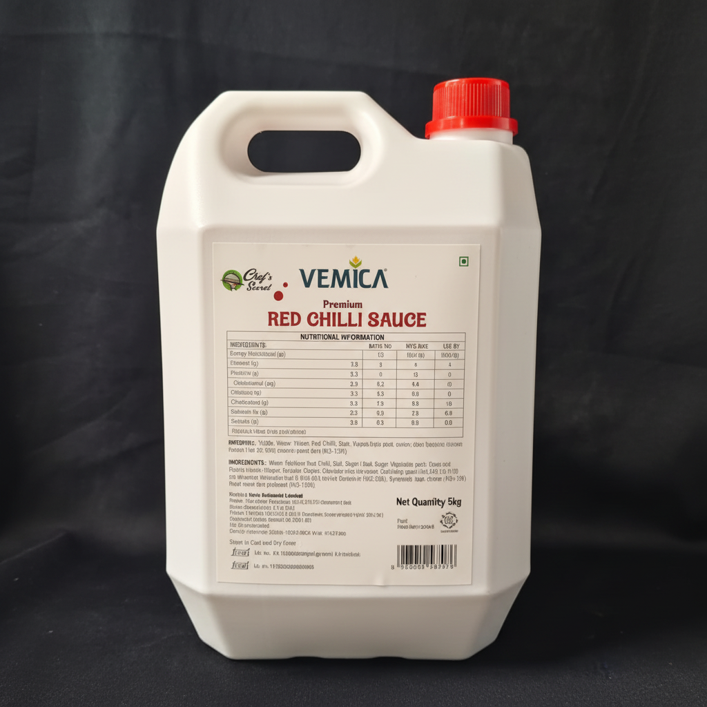 Vemica Red Chilli Sauce - Right Side
